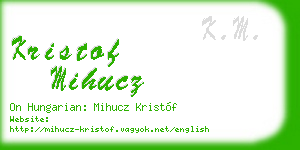 kristof mihucz business card