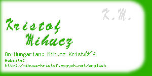 kristof mihucz business card